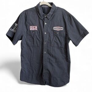 Harley Davidson #1 Skull Patch Shirt Slim Large